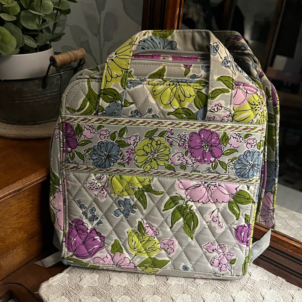 VERA BRADLEY Classic Quilted Travel Tech Organizer in Watercolor *RETIRED PRINT*